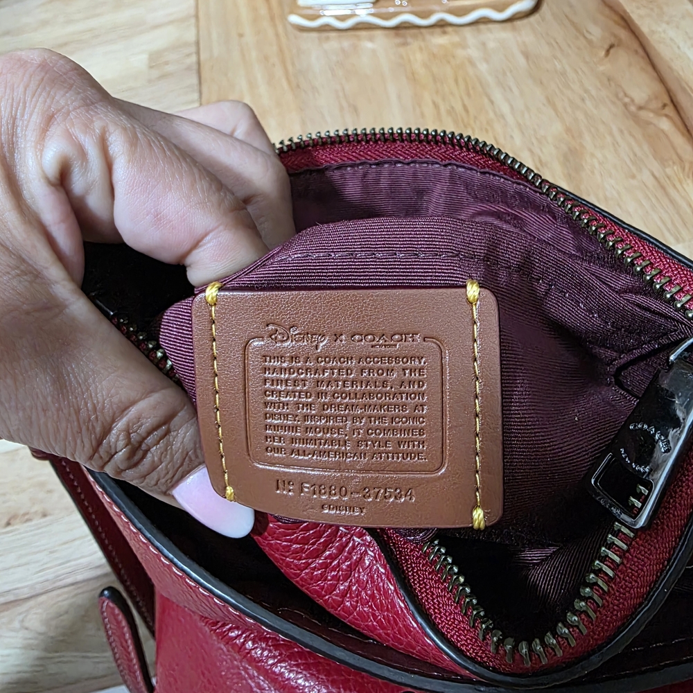 Coach Red Leather Crossbody Bag - Picture 5 of 13